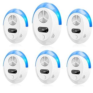 Bectine 2025 Upgraded Mouse Repellent, Ultrasonic Pest Repeller, Home Indoor Pest Repellent for Insect, Roach, Spider, Ant, Bug, Rodent, Mouse, Bugs, Mosquito, Mice, 6 Packs