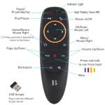 BL Air Mouse Remote Control, Voice Remote 2.4G RF Wireless Remote Control with 6-Axis Gyroscope IR Learning, USB Air Mouse Remote for PC Smart TV Android TV Box HTPC Laptop Projector Android Windows