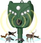 Solar Animal Repellent, Cat Repellent Outdoor, Squirrel Repellent, Deer Repellent, Motion Sensor & Flashing Light, Repel Dogs, Deer, Fox, Raccoon, Skunk, Rabbit, Squirrels, Coyote Deterrent for Yard