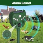 Solar Animal Repellent, Cat Repellent Outdoor, Squirrel Repellent, Deer Repellent, Motion Sensor & Flashing Light, Repel Dogs, Deer, Fox, Raccoon, Skunk, Rabbit, Squirrels, Coyote Deterrent for Yard