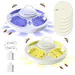 Frogoom 2 Packs Flea Traps for Inside Your Home with 6 Sticky Pads, Fleas Light Traps Kills Fleas in House, Hanging Flea Lamp with USB Cable Pest Control for Bugs Moths Gnats Indoor and Outdoor