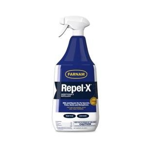 Farnam Repel-X Ready-To-Use Fly Spray, Insecticide And Repellent For Horses And Dogs, 32 Fluid Ounces, 1 Quart Bottle With Trigger Sprayer
