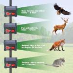 2024 Upgraded Solar Nocturnal Ultrasonic Animal Repeller, 2024 Cat Outdoor, Animal for Dog, Squirrel, Raccoon, Skunk, Rabbit, Fox, Deer, etc for Chicken Coop,Farm,Coyote