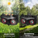 4 Pack Upgraded Solar Nocturnal Animal Repeller,Outdoor Animal Repellent Device with Night Lights for Chicken Coop,Farm,Coyote Deterrent for Fox,Skunk,Raccoon etc.