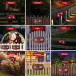 4 Pack Upgraded Solar Nocturnal Animal Repeller,Outdoor Animal Repellent Device with Night Lights for Chicken Coop,Farm,Coyote Deterrent for Fox,Skunk,Raccoon etc.