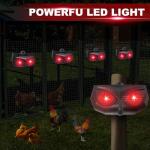 4 Pack Upgraded Solar Nocturnal Animal Repeller,Outdoor Animal Repellent Device with Night Lights for Chicken Coop,Farm,Coyote Deterrent for Fox,Skunk,Raccoon etc.