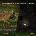 MAGIC CAT 4 Pack Solar Animal Repeller Outdoor, 2024 Nocturnal Animal Predator Deterrent with Red Lights, Waterproof Skunk Deer Coyote Raccoon Squirrel Cat Repellent for Garden Yard Farm Chicken Coop