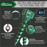 Mole Repellent Solar Powered Ultrasonic, Waterproof Solar Groundhog Repeller Snake & Gopher Deterrent, Spike to Get Rid of Burrowing Rodents, Vole Repellent, Pest Control for Lawn & Garden 4 Pack