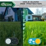 Mole Repellent Solar Powered Ultrasonic, Waterproof Solar Groundhog Repeller Snake & Gopher Deterrent, Spike to Get Rid of Burrowing Rodents, Vole Repellent, Pest Control for Lawn & Garden 4 Pack