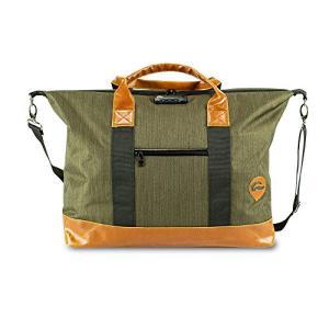 Skunk Weekender - Smell Proof Bag w/Combiation Lock (Green/Brown Leather)