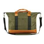 Skunk Weekender - Smell Proof Bag w/Combiation Lock (Green/Brown Leather)