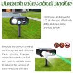 2025 4Pack Ultrasonic Animal Repellent Outdoor Solar Animal Repeller witht Motion Sensor&LED Strober Ligh Cat Deterrent Outdoor Deer Repellent Device to Scare Raccoon Squirrel Skunk Rabbit Fox Dog