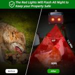 2025 4PACK Solar Nocturnal Animal Repeller Predator Control Light Coyote Repellent Devices with LED Lights Outdoor Night Guard Animal Predator Repellent for Deer,Cat,Coyote from Yard Farm&Chicken Coop