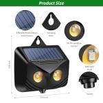 2025 4PACK Solar Nocturnal Animal Repeller Predator Control Light Coyote Repellent Devices with LED Lights Outdoor Night Guard Animal Predator Repellent for Deer,Cat,Coyote from Yard Farm&Chicken Coop