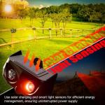Solar Animal Repeller-Nocturnal Coyote Deterrent with Upgraded Frequency Flashing Lights-Waterproof Deer Repellent Device for Raccoon Fox Skunk-Predator Lights for Chicken Coop Farm Yard Garden (4)