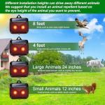 2025 4PACK Solar Nocturnal Animal Repeller Predator Control Light Coyote Repellent Devices with LED Lights Outdoor Night Guard Animal Predator Repellent for Deer,Cat,Coyote from Yard Farm&Chicken Coop