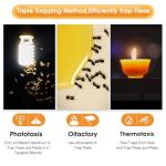 Flea Trap 2 Packs – Premium Flea Traps for Inside Your Home – Natural and Child-Friendly Light Trap for Indoor with Natural Glue Discs Refills and LED Lightbulb