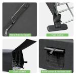 Live Animal Trap Cage with Cover, Cat Trap for Stray Cats Raccoon Trap with Real Door Folding for Raccoons, Opossums, Groundhogs, Skunks, Feral Cats, Squirrels(Black, 32 x 10 x 12 inches)
