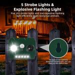 2025 Solar Ultrasonic Raccoon Squirrel Deer Repellent Rabbit Deterrent Animal Repeller Sonic Fortress Pro with Flash Light Motion Sensor to Keep Cat Dog Fox Skunk Out of Garden Yard(2Pack)
