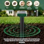 10 Pack Mole Repellent Solar Powered for Lawns, Snake Repellent for Yard, Solar Gopher Repellent Ultrasonic for Outdoor, Get Rid of Mole, Gopher, Snake, Groundhog, Skunk, Voles