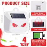 Qualirey 4 Pack Solar Control Light Nocturnal Animal Repeller Outdoor Deterrent Devices Light Sensor Animal Repellent for Skunk Deer Coyote Fox Raccoon Cat Garden Yard Farm Chicken Coop