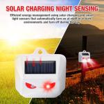 Qualirey 4 Pack Solar Control Light Nocturnal Animal Repeller Outdoor Deterrent Devices Light Sensor Animal Repellent for Skunk Deer Coyote Fox Raccoon Cat Garden Yard Farm Chicken Coop