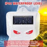 Qualirey 4 Pack Solar Control Light Nocturnal Animal Repeller Outdoor Deterrent Devices Light Sensor Animal Repellent for Skunk Deer Coyote Fox Raccoon Cat Garden Yard Farm Chicken Coop