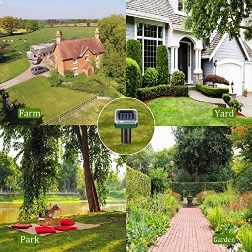 Solar-Powered Mole and Groundhog Repellent Stakes, 10 Pack