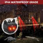 X-octenol Solar Powered Outdoor Racoon Repellent Devices with Flashing Lights, Waterproof Coyote Deterrent Device Energy-Efficient Chicken Coop Predator Protection Scare Away Noctunal Animals