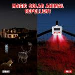 Qualirey 4 Pack Solar Control Light Nocturnal Animal Repeller Outdoor Deterrent Devices Light Sensor Animal Repellent for Skunk Deer Coyote Fox Raccoon Cat Garden Yard Farm Chicken Coop
