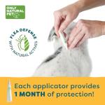 Only Natural Pet Flea and Tick Control for Large Breed Dogs (Over 40 lbs) - EasyDefense Flea & Tick Herbal Squeeze-On Drops - 3 Month Supply (L Sqz.)