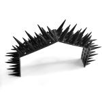BUGGOFF - Bird & Rodent Spikes, Unique Spike Pattern effecitviely deteres Pesky Pigeons, Squirrels, Raccoons. Installs on Fences, Gates, Roofs, Walls and More! (15 Feet, Black Plastic)