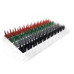 BUGGOFF - Bird & Rodent Spikes, Unique Spike Pattern effecitviely deteres Pesky Pigeons, Squirrels, Raccoons. Installs on Fences, Gates, Roofs, Walls and More! (15 Feet, Black Plastic)