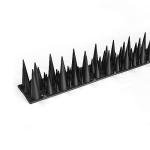 BUGGOFF - Bird & Rodent Spikes, Unique Spike Pattern effecitviely deteres Pesky Pigeons, Squirrels, Raccoons. Installs on Fences, Gates, Roofs, Walls and More! (15 Feet, Black Plastic)