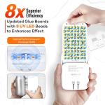 Mosalogic Fruit Fly Traps for Indoors Gnat Trap for House Indoor- 600 Sqft Protection Area UV Fly Insect Trapper for Fruit Flies，Gnat，Mosquito，and Other Flying Insect Plug in Bug Killer White