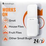Mosalogic Fruit Fly Traps for Indoors Gnat Trap for House Indoor- 600 Sqft Protection Area UV Fly Insect Trapper for Fruit Flies，Gnat，Mosquito，and Other Flying Insect Plug in Bug Killer White