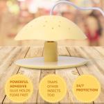 2 Packs Flea Traps for Inside Your Home, with 12 Sticky Discs & 4 LED Bulbs & 2 Electric Wires, Friendly to Pets & Children, Indoor Bed Bug Flea Light Trap Pest Control