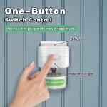 Ddrihlees Mosquito Repeller, Electronic Mosquito Repellent Plug in Indoor Use, Includes 2-Pack 280 Hr Repellent Refills, No Candles or Flames, DEET-Free, for Home, Bedroom, Office, Kitchen (White)