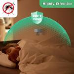 Ddrihlees Mosquito Repeller, Electronic Mosquito Repellent Plug in Indoor Use, Includes 2-Pack 280 Hr Repellent Refills, No Candles or Flames, DEET-Free, for Home, Bedroom, Office, Kitchen (White)