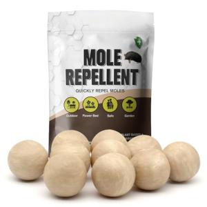 Mole Repellent for Lawns, Gopher Repellent, Groundhog Vole Repellant Outdoor, Keep Moles Out of Garden/Lawn, Pet Safe Mole Repellant, Lasting Protection, Easy to Use-10P