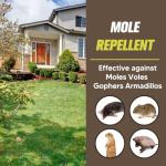 Mole Repellent for Lawns, Gopher Repellent, Groundhog Vole Repellant Outdoor, Keep Moles Out of Garden/Lawn, Pet Safe Mole Repellant, Lasting Protection, Easy to Use-10P