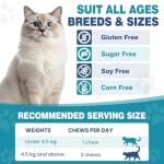 Chewable Flea Treatment for Cats Flea and Tick Prevention for Cats Chewables Fleas Chewables for Cat of All Breeds and Ages 300 Chewable Tablets