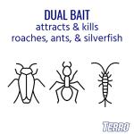 Terro T360 Ant & Roach Bait - Indoor Ant Killer and Roach Killer - Attracts and Kills Ants, Roaches, and Silverfish
