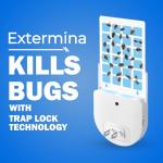 Extermina Flying Insect Trap with UV Light - 24/7 Continuous Catch for House Flies, Fruit Flies & Gnats - 5 Refills Included