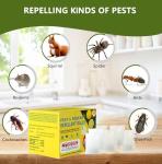 【𝐇𝐢𝐠𝐡𝐥𝐲 𝐄𝐟𝐟𝐞𝐜𝐭𝐢𝐯𝐞】 Mouse Rodent Repellent, Peppermint Oil Lemon Moth Balls for Rodents Outdoor and Indoor Use, Deterrent Rats Squirrel Mice Repellent for Car,Kitchen,Warehouse 24 Pack