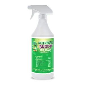 Green Bean Buddy Bed Bug Killer That Works, Roach Killer, Flea and Tick Killer, Beetle, Mite Spray with Residual Protection, Child & Pet Friendly, 32oz