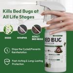 Bed Bug Killer Spray, 16oz Natural Plant-Based Bedbug Pest Sprays, Non-Toxic Bedbug & Dust Mite Treatment, Effectively Kills Bed Bugs, Mites & Eggs
