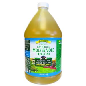 Nature's MACE Mole and Vole Mace, Mole Deterrent for Yard, 1 Gallon, 100% Pure Castor Oil, Lawns, Mole Repellent, Stop Tunneling, Mole Remover Treatment, Castor Oil Repellent, People, Pet, Plant Safe
