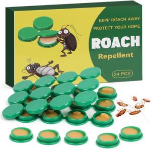 24 Pack Cockroach Gel Bait & Roach Killer Indoor for Home, Powerful Roach Repellent Bait Trap Infestation Solution, Easy to Use Cockroach Deterrent Indoor Outdoor for Kitchen Home RV Corner Pet Safe