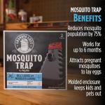 Grandpa Gus’s Mosquito Trap - Effective Long Term Outdoor Mosquito Control Killer Trap, Eco Friendly Insect Prevention for Patios and Gardens (Pack of 2)